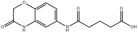 5-OXO-5-[(3-OXO-3,4-DIHYDRO-2H-1,4-BENZOXAZIN-6-YL)AMINO]PENTANOIC ACID 结构式