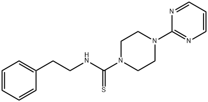 N-(2-PHENYLETHYL)-4-PYRIMIDIN-2-YLPIPERAZINE-1-CARBOTHIOAMIDE 结构式