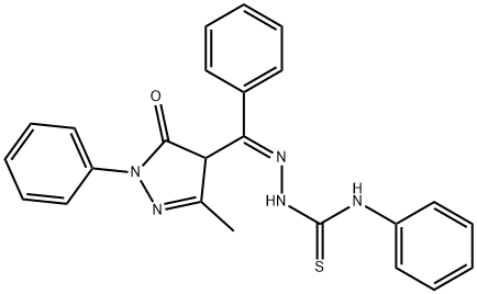 4-(1-PHENYL)-2-(4-PHENYLTHIOSEMICARBAZONE)-3-METHYL-1-PHENYL-2-PYRAZOLIN-5-ONE 结构式