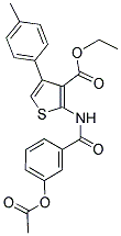 ETHYL 2-(3-ACETOXYBENZAMIDO)-4-P-TOLYLTHIOPHENE-3-CARBOXYLATE 结构式