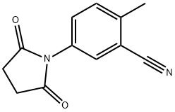 5-(2,5-二氧代吡咯烷-1-基)-2-甲基苯甲腈 结构式