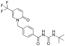 1-[3-(2,4-DIAZA-5,5-DIMETHYL-1,3-DIOXOHEX-1-YL)BENZYL]-5-(TRIFLUOROMETHYL)-2-PYRIDONE 结构式