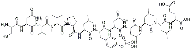 CYS-ASN-VAL-VAL-PRO-LEU-TYR(PO3H2)-ASP-LEU-LEU-LEU-GLU 结构式