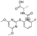 (2S)-2-[2-[(4,6-DIMETHOXYPYRIMIDIN-2-YL)THIO]-6-FLUOROBENZAMIDO]PROPANOIC ACID 结构式