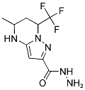 5-METHYL-7-TRIFLUOROMETHYL-4,5,6,7-TETRAHYDRO-PYRAZOLO[1,5-A]PYRIMIDINE-2-CARBOXYLIC ACID HYDRAZIDE 结构式