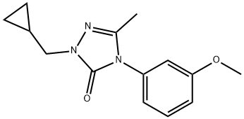 2-(CYCLOPROPYLMETHYL)-4-(3-METHOXYPHENYL)-5-METHYL-2,4-DIHYDRO-3H-1,2,4-TRIAZOL-3-ONE 结构式