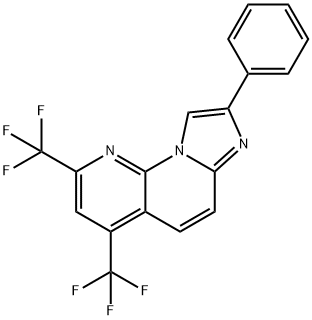 8-PHENYL-2,4-BIS(TRIFLUOROMETHYL)IMIDAZO[1,2-A][1,8]NAPHTHYRIDINE 结构式