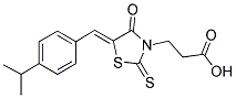 3-[5-(4-Isopropyl-benzylidene)-4-oxo-2-thioxo-thiazolidin-3-yl]-propionic acid 结构式
