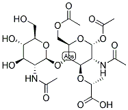 2-ACETAMIDO-4-O-(2-ACETAMIDO-2-DEOXY-BETA-D-GLUCOPYRANOSL)-1,6-DI-O-N-ACETYL-ALPHA-D-MURAMIC ACID 结构式