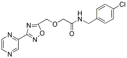 N-(4-CHLOROBENZYL)-2-[(3-(PYRAZIN-2-YL)-1,2,4-OXADIAZOL-5-YL)METHOXY]ACETAMIDE 结构式