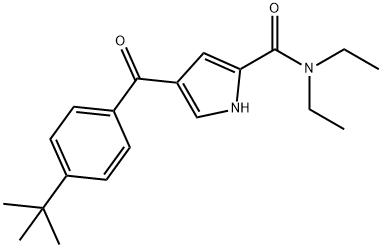 4-[4-(TERT-BUTYL)BENZOYL]-N,N-DIETHYL-1H-PYRROLE-2-CARBOXAMIDE 结构式