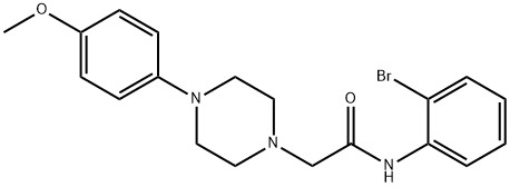 N-(2-BROMOPHENYL)-2-[4-(4-METHOXYPHENYL)PIPERAZINO]ACETAMIDE 结构式