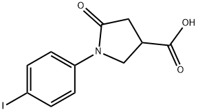 1-(4-碘苯基)-5-氧代吡咯烷-3-羧酸 结构式