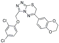 3-[(2,4-DICHLOROPHENOXY)METHYL]-6-(2,3-DIHYDRO-1,4-BENZODIOXIN-6-YL)-7H-[1,2,4]TRIAZOLO[3,4-B][1,3,4]THIADIAZINE 结构式