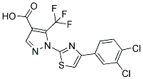 1-[4-(3,4-DICHLOROPHENYL)-1,3-THIAZOL-2-YL]-5-(TRIFLUOROMETHYL)-1H-PYRAZOLE-4-CARBOXYLIC ACID 结构式