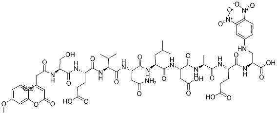 MCA-SER-GLU-VAL-ASN-LEU-ASP-ALA-GLU-DAP: DNP 结构式