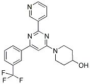 1-(2-PYRIDIN-3-YL-6-[3-(TRIFLUOROMETHYL)PHENYL]PYRIMIDIN-4-YL)PIPERIDIN-4-OL 结构式