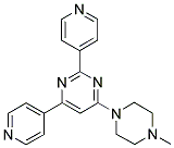 4-(4-METHYLPIPERAZIN-1-YL)-2,6-DIPYRIDIN-4-YLPYRIMIDINE 结构式