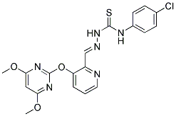 N-[1-Aza-2-[3-[(4,6-dimethoxypyrimidin-2-yl)oxy]pyridin-2-yl]ethenyl]-N'-(4-chlorophenyl)thiourea 结构式