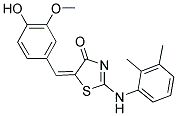 (5E)-2-[(2,3-DIMETHYLPHENYL)AMINO]-5-(4-HYDROXY-3-METHOXYBENZYLIDENE)-1,3-THIAZOL-4(5H)-ONE 结构式