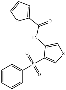 N-[4-(PHENYLSULFONYL)-3-THIENYL]-2-FURAMIDE 结构式