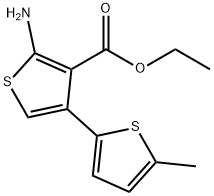 2-氨基-4-(5-甲基噻吩-2-基)噻吩-3-羧酸乙酯 结构式