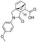 3-(4-METHOXYPHENYL)-4-OXO-10-OXA-3-AZATRICYCLO[5.2.1.0(1,5)]DEC-8-ENE-6-CARBOXYLIC ACID 结构式
