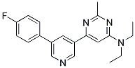 N,N-DIETHYL-6-[5-(4-FLUOROPHENYL)PYRIDIN-3-YL]-2-METHYLPYRIMIDIN-4-AMINE 结构式