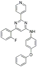 [6-(2-FLUORO-PHENYL)-2-PYRIDIN-4-YL-PYRIMIDIN-4-YL]-(4-PHENOXY-PHENYL)-AMINE 结构式
