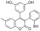 4-(3',5'-DIHYDROXYPHENYL)-6-METHYL-3-(2-THIOPHENYL)COUMARIN 结构式