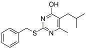 2-(BENZYLTHIO)-5-ISOBUTYL-6-METHYLPYRIMIDIN-4-OL 结构式