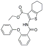 ETHYL 2-[(2-PHENOXYBENZOYL)AMINO]-4,5,6,7-TETRAHYDRO-1-BENZOTHIOPHENE-3-CARBOXYLATE 结构式