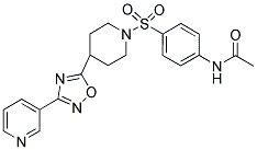 N-[4-((4-(3-(PYRIDIN-4-YL)-1,2,4-OXADIAZOL-5-YL)PIPERIDIN-1-YL)SULFONYL)PHENYL]ACETAMIDE 结构式