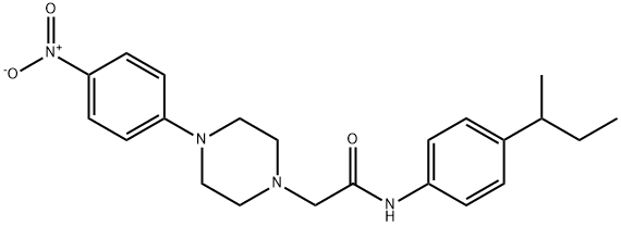 N-[4-(SEC-BUTYL)PHENYL]-2-[4-(4-NITROPHENYL)PIPERAZINO]ACETAMIDE 结构式