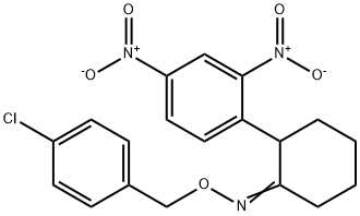 2-(2,4-DINITROPHENYL)CYCLOHEXANONE O-(4-CHLOROBENZYL)OXIME 结构式