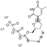 3'-AZIDO-3'-DEOXYTHYMIDINE-5'-O-(1-THIOTRIPHOSPHATE) LITHIUM SALT 结构式