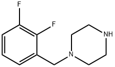 1-(2,3-DIFLUORO-BENZYL)-PIPERAZINE 结构式