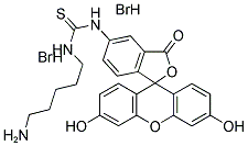 5-((5-AMINOPENTYL)THIOUREIDYL)FLUORESCEIN, DIHYDROBROMIDE SALT 结构式