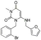 1-(2-BROMOBENZYL)-6-[(2-FURYLMETHYL)AMINO]-3-METHYLPYRIMIDINE-2,4(1H,3H)-DIONE 结构式