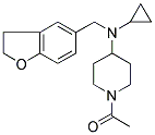 1-ACETYL-N-CYCLOPROPYL-N-((2,3-DIHYDROBENZOFURAN-5-YL)METHYL)-4-PIPERIDINEMETHANAMINE 结构式