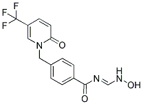 1-[4-(2,4-DIAZA-4-HYDROXY-1-OXOBUT-2-EN-1-YL)BENZYL]-5-(TRIFLUOROMETHYL)-2-PYRIDONE 结构式