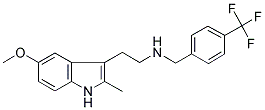 N-[2-(5-METHOXY-2-METHYL-1H-INDOL-3-YL)ETHYL]-N-[4-(TRIFLUOROMETHYL)BENZYL]AMINE 结构式