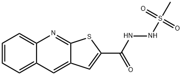 N'-(THIENO[2,3-B]QUINOLIN-2-YLCARBONYL)METHANESULFONOHYDRAZIDE 结构式