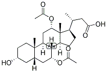 23-NOR-5-BETA-CHOLANIC ACID-3-ALPHA, 7-ALPHA, 12-ALPHA-TRIOL 7,12-DIACETATE 结构式