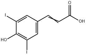 3,5-DIIODO-4-HYDROXYCINNAMIC ACID 结构式