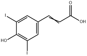 3,5-Diiodo-4-hydroxycinnamic acid 结构式