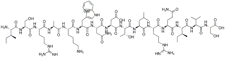 H-Ile-Ser-Arg-Ala-Lys-Trp-Asn-Asp-Thr-Leu-Arg-Gln-Ile-Val-Ser-OH 结构式