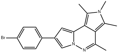 8-(4-BROMOPHENYL)-1,2,3,4-TETRAMETHYL-2H-DIPYRROLO[1,2-B:3',4'-D]PYRIDAZINE 结构式