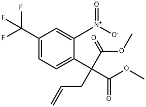 DIMETHYL 2-ALLYL-2-[2-NITRO-4-(TRIFLUOROMETHYL)PHENYL]MALONATE 结构式