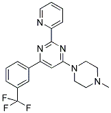 4-(4-METHYLPIPERAZIN-1-YL)-2-PYRIDIN-2-YL-6-[3-(TRIFLUOROMETHYL)PHENYL]PYRIMIDINE 结构式